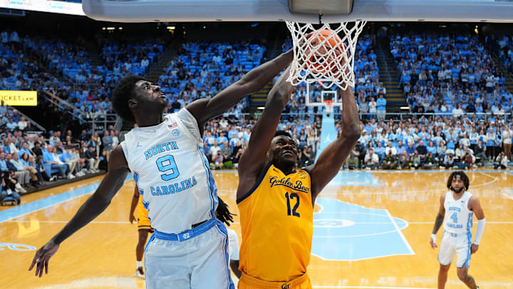 North Carolina Tar Heel wing Drake Powell (9).