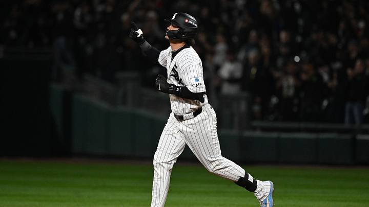 Oct 8, 2026; Chicago, Illinois, USA; Chicago White Sox third baseman Miguel Vargas (20) rounds the bases after hitting a home run during the ninth inning against the Cleveland Guardians in game four of the ALDS for the 2026 MLB Playoffs at Rate Field. Mandatory Credit: Matt Marton-Imagn Images Oct 8, 2026; Chicago, Illinois, USA; Chicago White Sox third baseman Miguel Vargas (20) rounds the bases after hitting a home run during the ninth inning against the Cleveland Guardians in game four of the ALDS for the 2026 MLB Playoffs at Rate Field. Mandatory Credit: Matt Marton-Imagn Images