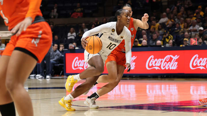 West Virginia University guard Jordan Harrison West Virginia University guard Jordan Harrison