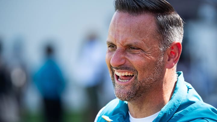 Jacksonville Jaguars defensive coordinator Anthony Campanile has a laugh after the Jacksonville Jaguars’ third mandatory minicamp Thursday June 12, 2025 at the Miller Electric Center in Jacksonville, Fla. [Doug Engle/Florida Times-Union]