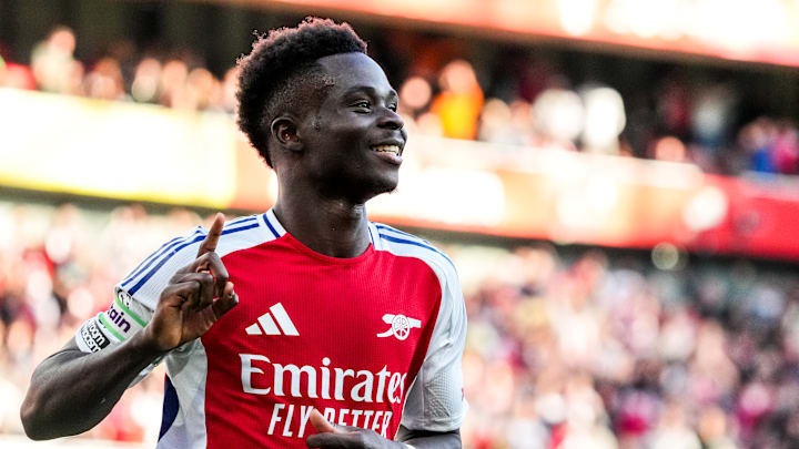 Saka starred for Arsenal again on Saturday