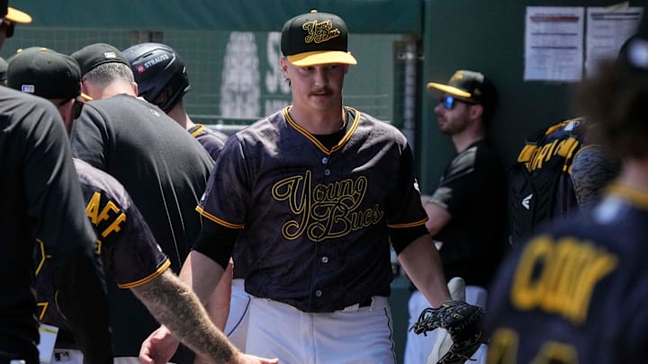 Indianapolis Indians starting pitcher Bubba Chandler (53) gets a high five during a game against the Louisville Bats on Sunday, May 18, 2025, at Victory Field in Indianapolis.