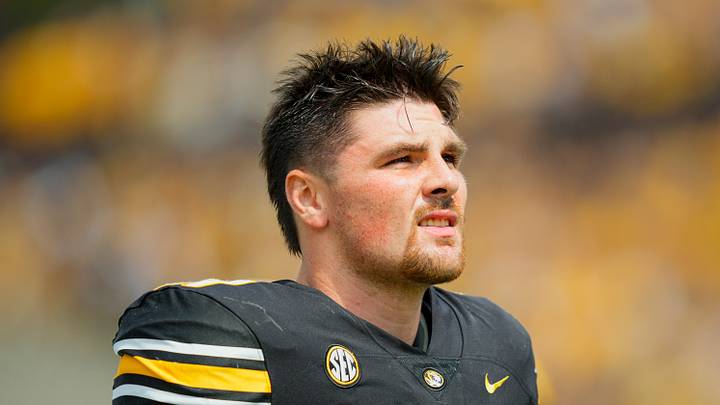 Sep 6, 2025; Columbia, Missouri, USA; Missouri Tigers defensive end Langden Kitchen (11) warms up prior to a game against the Kansas Jayhawks at Faurot Field at Memorial Stadium. Mandatory Credit: Jay Biggerstaff-Imagn Images Sep 6, 2025; Columbia, Missouri, USA; Missouri Tigers defensive end Langden Kitchen (11) warms up prior to a game against the Kansas Jayhawks at Faurot Field at Memorial Stadium. Mandatory Credit: Jay Biggerstaff-Imagn Images
