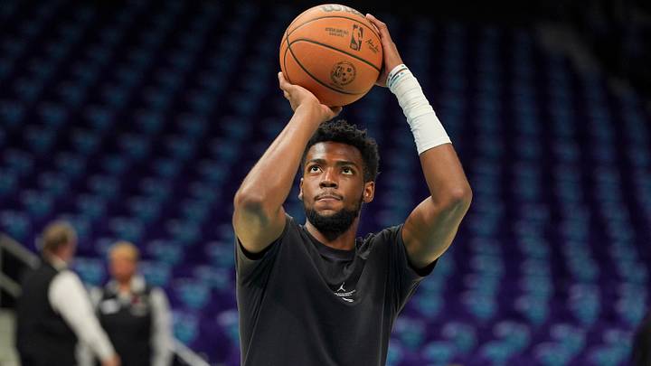 Oct 23, 2026; Charlotte, North Carolina, USA; Charlotte Hornets forward Brandon Miller (24) shoots during pre-game warm ups against the Atlanta Hawks at the Spectrum Center. Mandatory Credit: Jim Dedmon-Imagn Images Oct 23, 2026; Charlotte, North Carolina, USA; Charlotte Hornets forward Brandon Miller (24) shoots during pre-game warm ups against the Atlanta Hawks at the Spectrum Center. Mandatory Credit: Jim Dedmon-Imagn Images