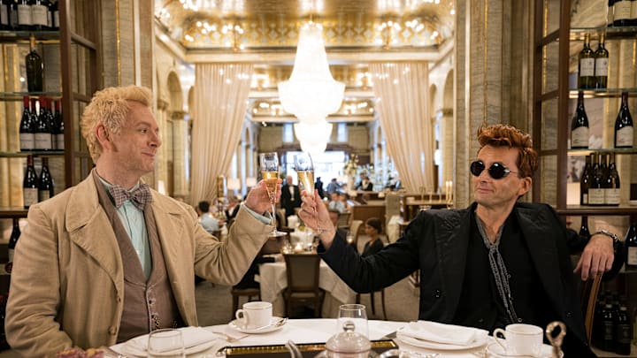 Photo: Good Omens First Look. Pictured: Michael Sheen and David Tennant Courtesy Amazon Prime Video