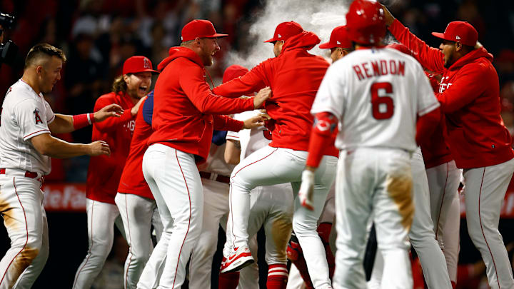 Texas Rangers v Los Angeles Angels