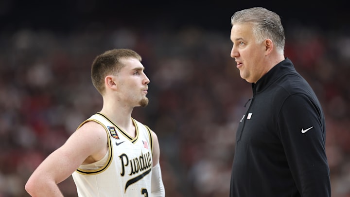 Purdue point guard Braden Smith (left), Purdue head coach Matt Painter (right)