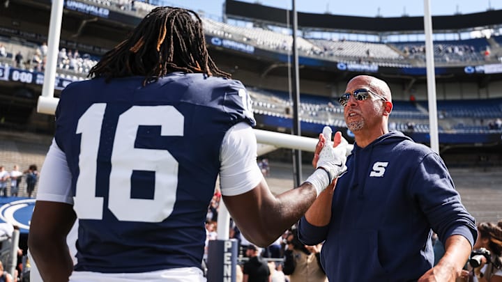Bowling Green v Penn State, TE Khalil Dinkins and Head Coach James Franklin