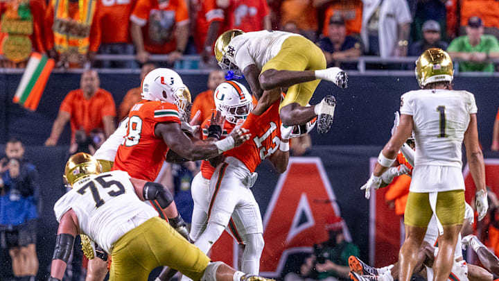 COLLEGE FOOTBALL: AUG 31 Notre Dame at Miami COLLEGE FOOTBALL: AUG 31 Notre Dame at Miami