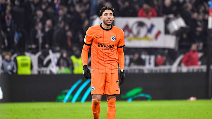 Omar Marmoush in action for Frankfurt 
