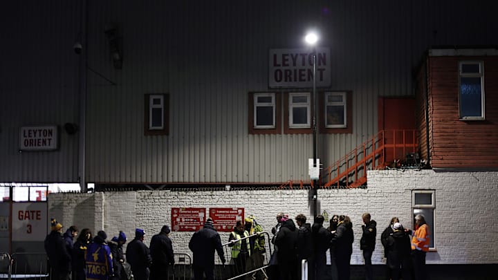 Leyton Orient fans before their game against Mansfield Town