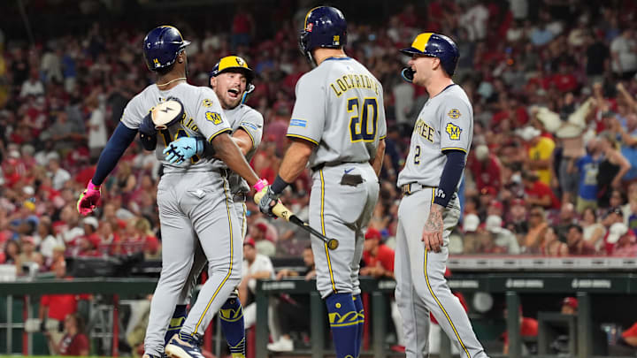 Caleb Durbin, Brice Turang, Brandon Lockridge, Andruw Monasterio, Milwaukee Brewers