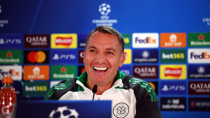 Celtic FC Training And Press Conference - UEFA Champions League 2024/25 League Knockout Play-off