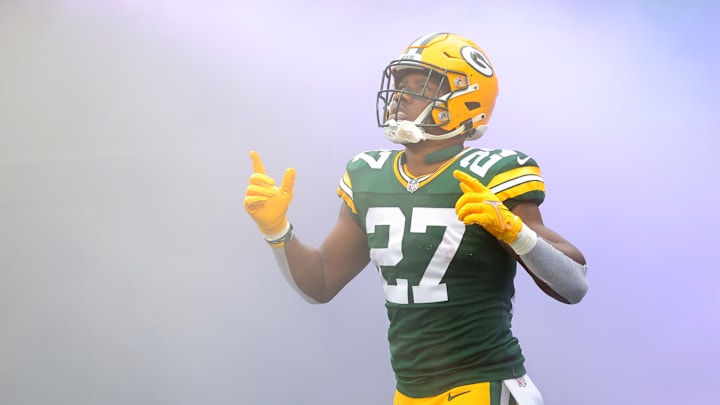 Green Bay Packers running back Patrick Taylor (27)