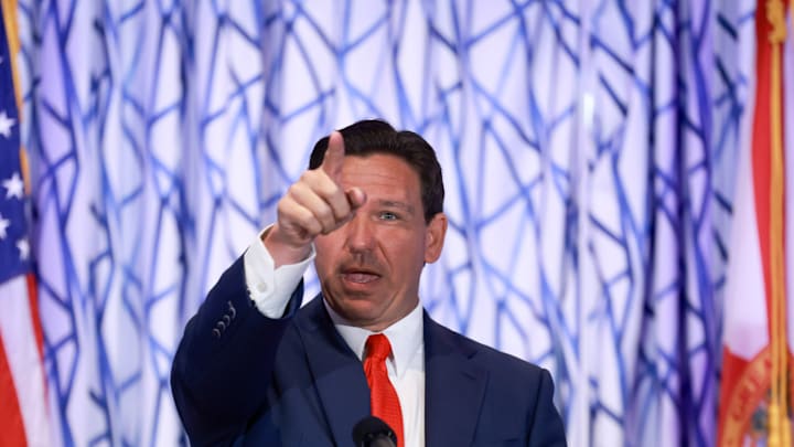 Florida Governor DeSantis Holds News Conference With Miami Beach Mayor Steven Meiner