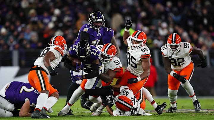 Browns defense: Cleveland Browns v Baltimore Ravens