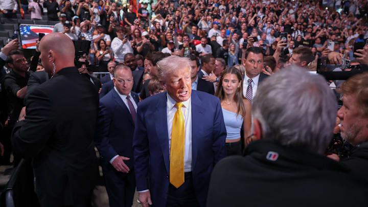 President Trump Attends UFC Title Fight