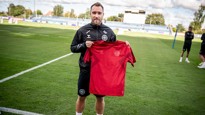 Christian Eriksen mit Dänemarks WM-Trikot