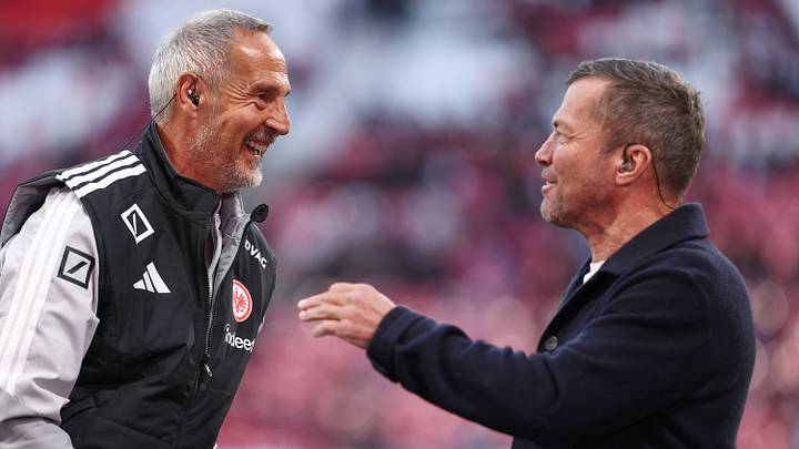 Vor dem Spiel waren Adi Hütter und Lothar Matthäus noch gut gelaunt Vor dem Spiel waren Adi Hütter und Lothar Matthäus noch gut gelaunt