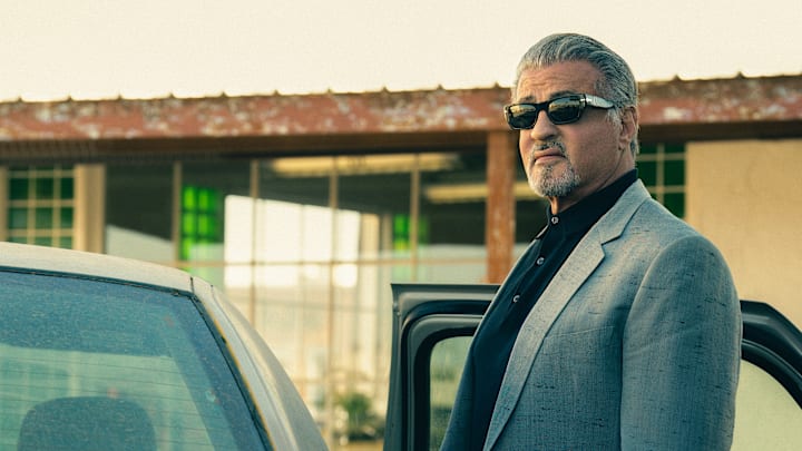 Sylvester Stallone as Dwight "The General" Manfredi of the Paramount+ original series TULSA KING. Photo Cr: Brian Douglas/Paramount+. © 2022 Viacom International Inc. All Rights Reserved.