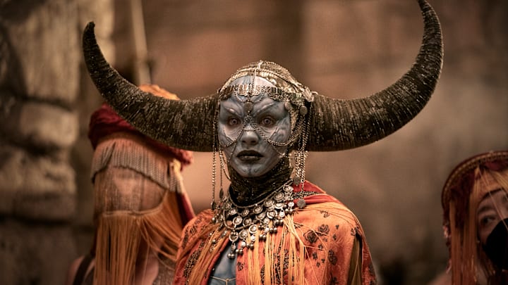 Rebel Moon. One of the many unique characters found inhabiting the numerous planets of Rebel Moon. Cr. Clay Enos/Netflix ©2023