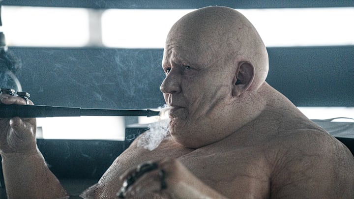 STELLAN SKARSGÅRD as Baron Vladimir Harkonnen in Warner Bros. Pictures and Legendary Pictures’ action adventure “DUNE: PART TWO,” a Warner Bros. Pictures release. Photo Credit: Niko Tavernise © 2023 Warner Bros. Entertainment Inc. All Rights Reserved.
