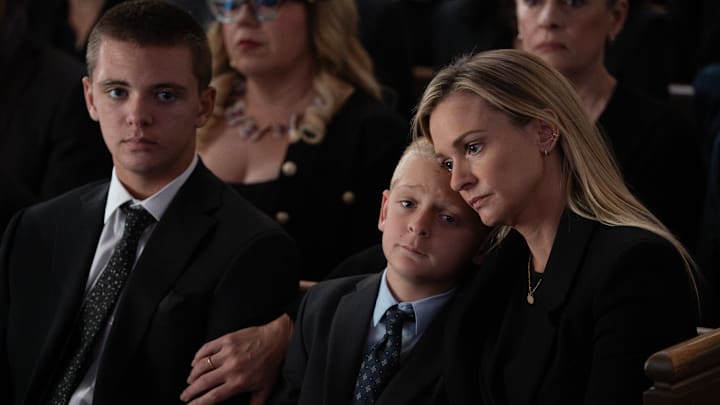 L-R: Mekhai Andersen as Henry Lamontagne, Phoenix Andersen as Michael Lamontagne and A.J. Cook as Jennifer ‘JJ’ Jareau in Criminal Minds: Evolution, episode 3, season 18 streaming on Paramount+, 2025. Photo Credit: Michael Yarish/Paramount+