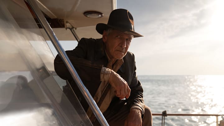 Indiana Jones (Harrison Ford) in Lucasfilm's Indiana Jones and the Dial of Destiny. ©2022 Lucasfilm