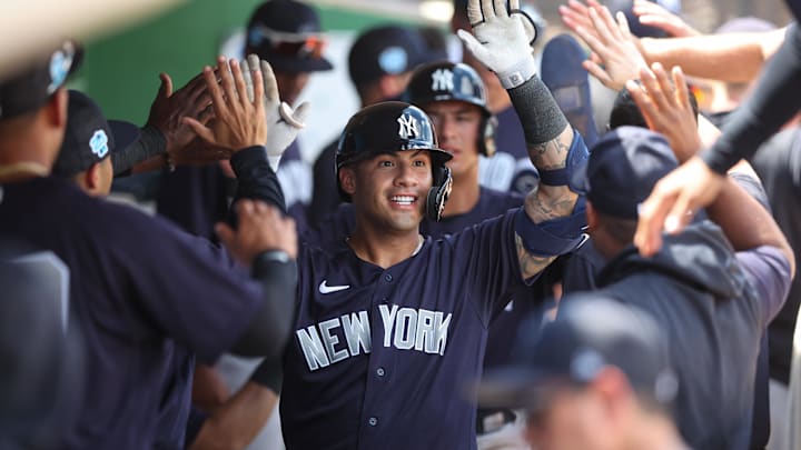 Mar 25, 2023; Clearwater, Florida, USA;  New York Yankees second baseman Gleyber Torres (25)