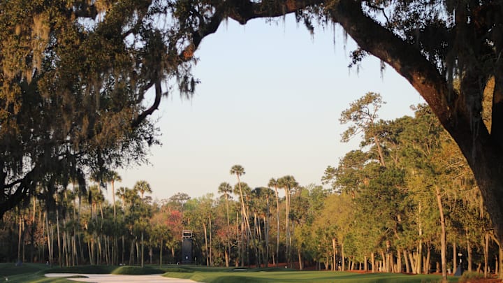 The view from behind the tee at hole No. 6 of The Players Stadium Course at TPC Sawgrass