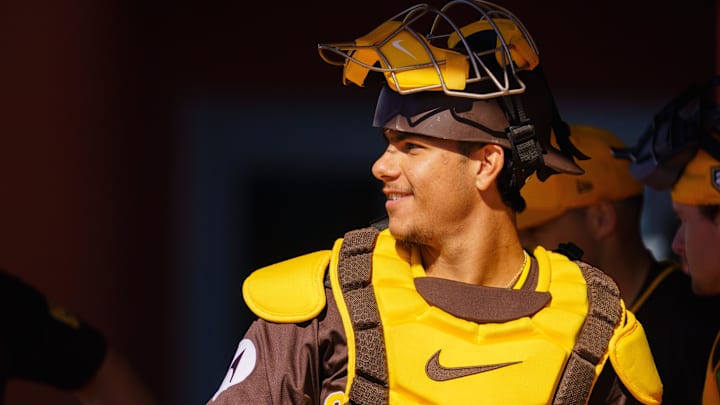 San Diego Padres pitcher Ethan Salas (90)