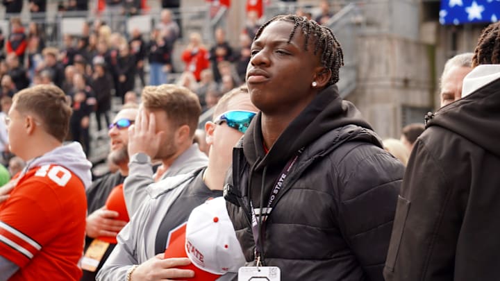 Wayne wide receiver Jamier Brown attends the Ohio State football game against Penn State at Ohio Stadium on Nov. 1, 2025.