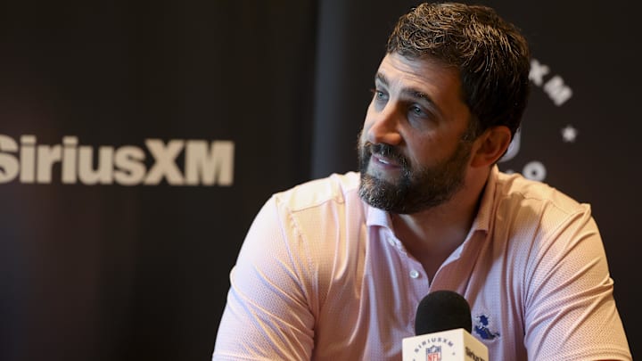 Mar 26, 2024; Orlando, FL, USA;   Philadelphia Eagles head coach Nick Sirianni speaks to media during the NFL annual league meetings at the JW Marriott. Mandatory Credit: Nathan Ray Seebeck-USA TODAY Sports