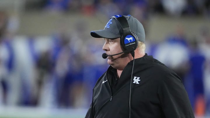 Kentucky’s Mark Stoops coaches against Georgia Saturday night at Kroger Field.
Sept. 14, 2024