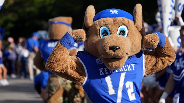 Kentucky’s Scratch takes part in the Cat Walk before the game against Georgia Saturday night.
Sept. 14, 2024