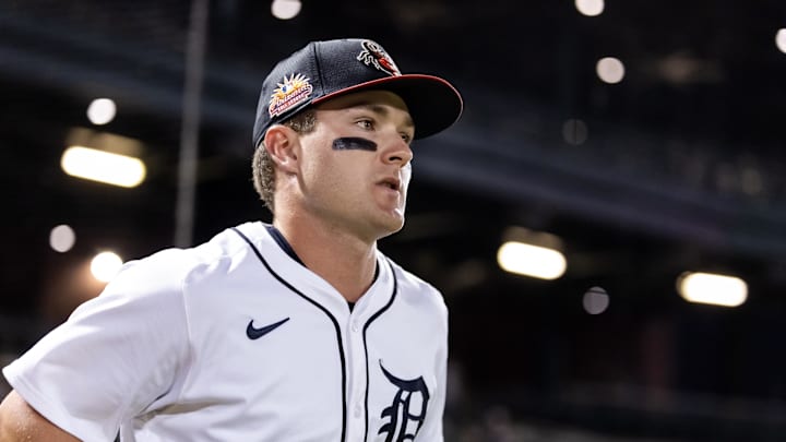 Nov 9, 2025; Mesa, AZ, USA; Detroit Tigers shortstop Kevin McGonigle during the Arizona Fall League Fall Stars Game at Sloan Park.