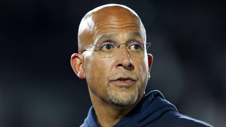 Oct 11, 2025; University Park, Pennsylvania, USA; Penn State Nittany Lions head coach James Franklin stands on the field following the game against the Northwestern Wildcats at Beaver Stadium. Mandatory Credit: Matthew O'Haren-Imagn Images