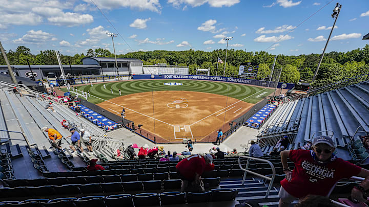 May 6, 2025; Athens, GA, USA; General views of the stadium prior to the game between Georgia and Kentucky at Jack Turner Softball Stadium. Mandatory Credit: Dale Zanine-Imagn Images