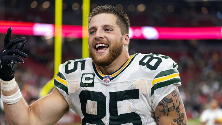 Green Bay Packers tight end Tucker Kraft (85) Green Bay Packers tight end Tucker Kraft (85)