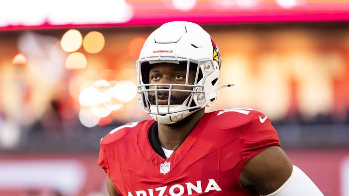 Dec 7, 2025; Glendale, Arizona, USA; Arizona Cardinals linebacker Josh Sweat (10) against the Los Angeles Rams at State Farm Stadium. Mandatory Credit: Mark J. Rebilas-Imagn Images Dec 7, 2025; Glendale, Arizona, USA; Arizona Cardinals linebacker Josh Sweat (10) against the Los Angeles Rams at State Farm Stadium. Mandatory Credit: Mark J. Rebilas-Imagn Images