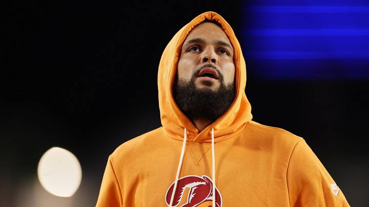 Dec 11, 2025; Tampa, Florida, USA; Tampa Bay Buccaneers wide receiver Mike Evans (13) warms up before the game against the Atlanta Falcons at Raymond James Stadium. Mandatory Credit: Nathan Ray Seebeck-Imagn Images