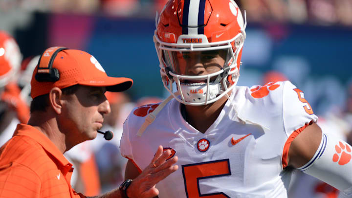 Dabo Sweeney, DJ Uiagalelei, and the Clemson Tigers are just under a touchdown favorite at home vs. ACC rival North Carolina State Wolf Pack.