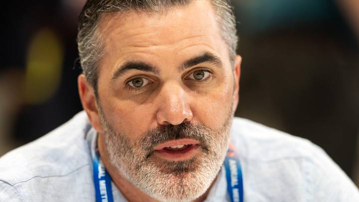 Mar 30, 2026; Phoenix, AZ, USA; Atlanta Falcons head coach Kevin Stefanski during the 2026 NFL Annual League Meeting at the Arizona Biltmore. Mandatory Credit: Mark J. Rebilas-Imagn Images