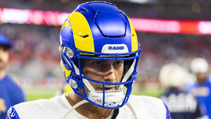 Los Angeles Rams quarterback Jimmy Garoppolo (11). Mandatory Credit: Mark J. Rebilas-Imagn Images Los Angeles Rams quarterback Jimmy Garoppolo (11). Mandatory Credit: Mark J. Rebilas-Imagn Images