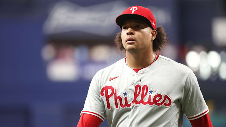 Jul 5, 2023; St. Petersburg, Florida, USA;  Philadelphia Phillies starting pitcher Taijuan Walker