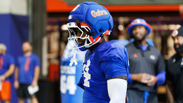 Florida Gators edge George Gumbs Jr. will be one of three captainst on Saturday. Florida Gators edge George Gumbs Jr. will be one of three captainst on Saturday.