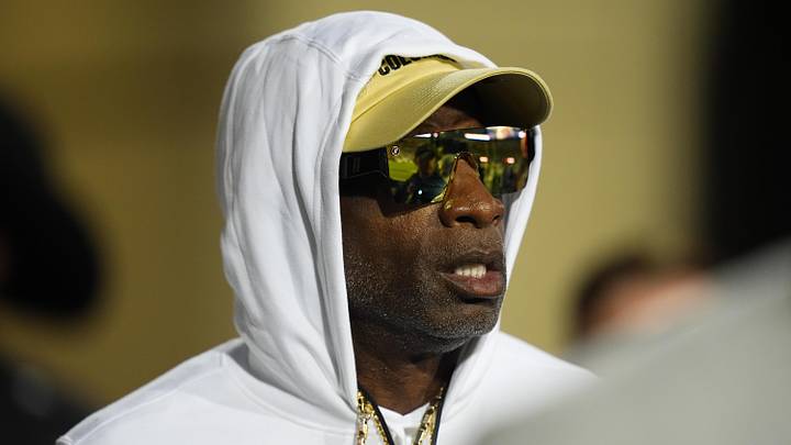 Sep 20, 2025; Boulder, Colorado, USA; Colorado Buffaloes head coach Deion Sanders before the game against the Wyoming Cowboys at Folsom Field. 