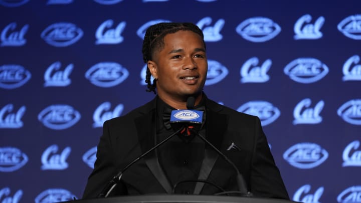 Cal running back Jaydn Ott at the ACC Kickoff Cal running back Jaydn Ott at the ACC Kickoff