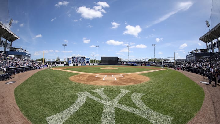 A general view of the stadium before a game between the New York Mets and New York Yankees at George M. Steinbrenner Field in 2024.