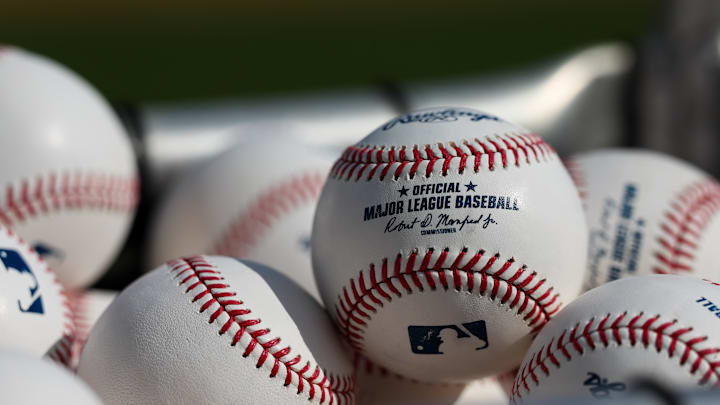 Feb 13, 2025; Tampa, FL, USA; a general view of New York Yankees spring training workouts and MLB baseballs at George M. Steinbrenner Field. Mandatory Credit: Nathan Ray Seebeck-Imagn Images Feb 13, 2025; Tampa, FL, USA; a general view of New York Yankees spring training workouts and MLB baseballs at George M. Steinbrenner Field. Mandatory Credit: Nathan Ray Seebeck-Imagn Images